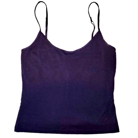 Banana Republic Cropped Camisole Top with Shelf Bra in Purple Women’s M - Picture 2 of 8